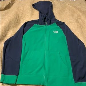 Boys fleece North Face hooded sweatshirt